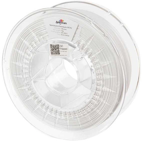 PETG 3D siūlas Spectrum Arctic White ritėje