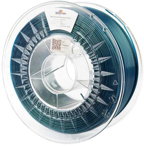 Plastikas Spectrum PLA - 1.75mm - 1kg - Caribbean Mėlyna