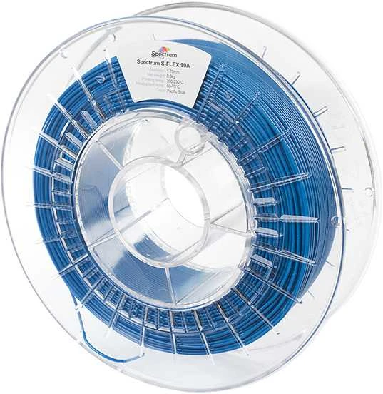 Plastikas Spectrum S-Flex 90A - 1.75mm - 0.5kg - Pacific Mėlyna