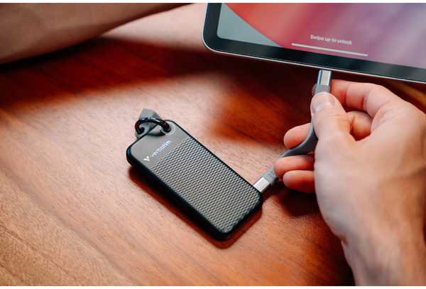 Kietasis diskas Išorinis SSD Verbatim Pocket SSD juodas/pilkas, 32190, 1000GB, juoda, M.2, komplekte USB C kabelis, USB-C, 1TB