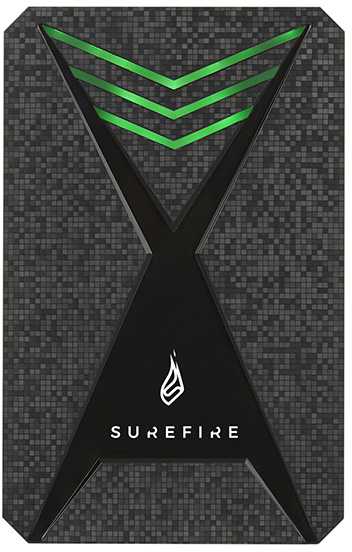 Išorinis kietasis diskas SSD „Surefire GX3 Gaming“, 53684, 1000 GB, juodas, 2,5 colio, USB micro B