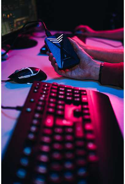 Išorinis kietasis diskas SSD „Surefire GX3 Gaming“, 53684, 1000 GB, juodas, 2,5 colio, USB micro B