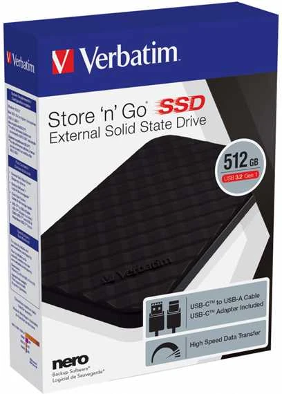 Kietasis diskas Verbatim Store n Go Portable SSD USB3.2 512GB