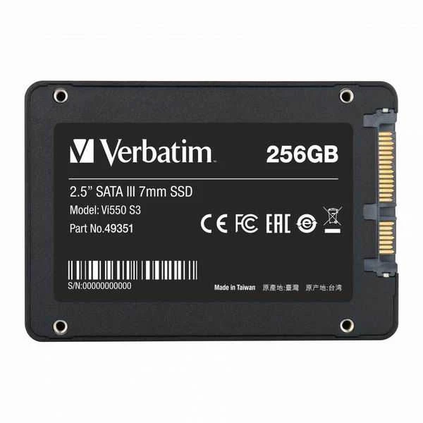 SSD diskas Verbatim Vi550, 49351, 256 GB, juodas, SATA III