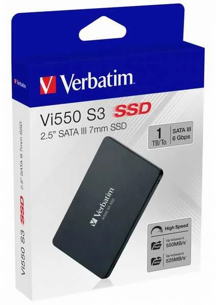 SSD Wewnętrzny Verbatim Vi550, 49353, 1000GB, juoda, SATA III, 1TB