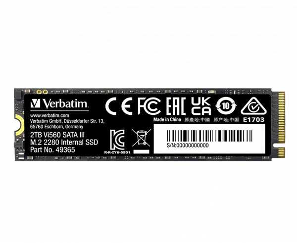 SSD Wewnętrzny Verbatim Vi560, 49365, 2000GB, juoda, SATA III, 2TB