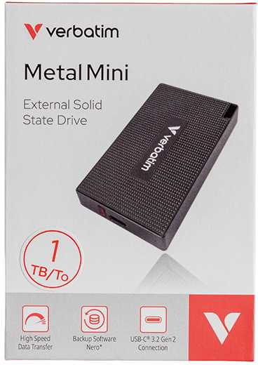 Kietasis diskas Verbatim Mini Diskas SSD 512GB USB-C 3.2 + kabelis USB-C/USB-C-USB-A 32030