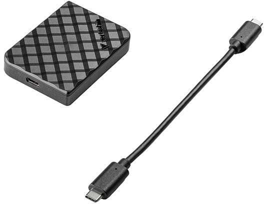 Kietasis diskas VERBATIM išorinis SSD 512 GB „Store 'n' Go Mini Diamond“, USB-C, juodas