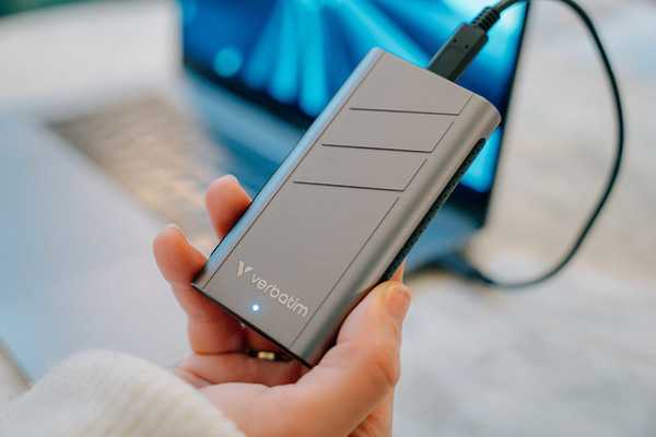 Kietasis diskas Išorinis diskas Verbatim TurboMetal SSD 2TB USB4 USB-C pilkos spalvos 32022
