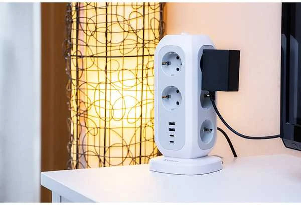 Verbatim EU Multi Plug Power Tower EUPT-01 Baltas