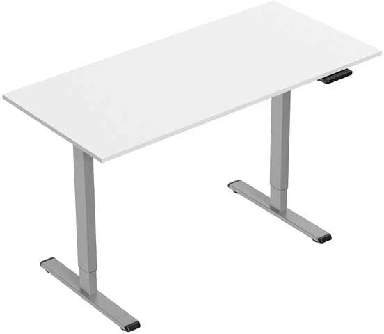 Powerton Desk rėmas/pagrindas, elektra reguliuojamas, tarpų reguliavimas 500mm, apsaugos nuo susidūrimo sistema, pilka, 100 kg keliamoji galia, Powerton