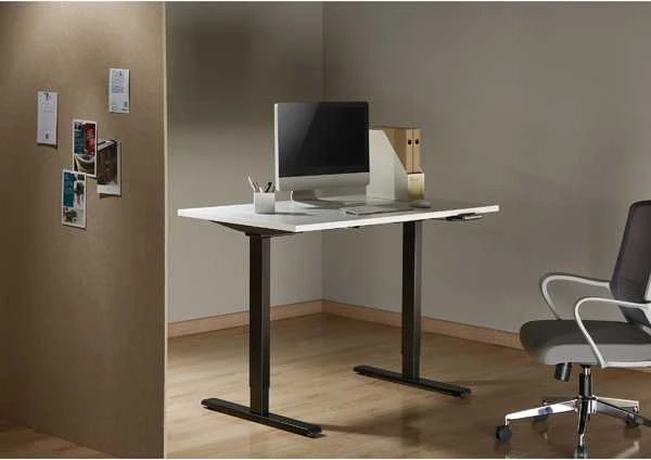 Powerton Desk rėmas/pagrindas, elektra reguliuojamas, tarpų reguliavimas 500mm, apsaugos nuo susidūrimo sistema, juoda, keliamoji galia 100 kg, Powerton