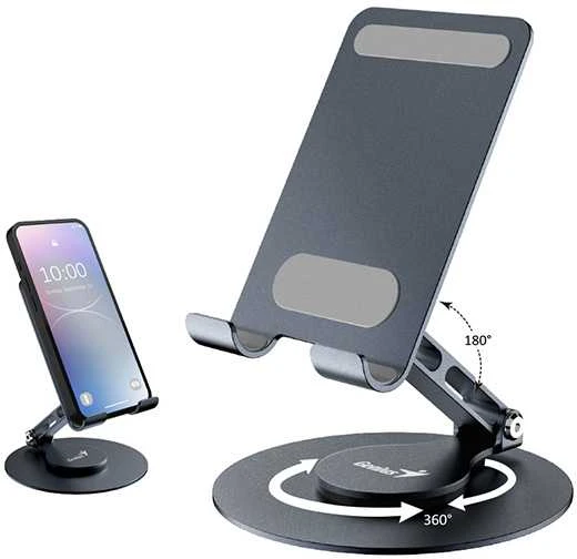 Stojak Genius G-Stand M100, juoda, aliuminio / silikon, na telefon lub tablet