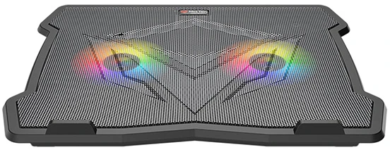 Stojak pod notebook, CP2020, su pašvietimu, su wiatrakiem, juoda, Meetion