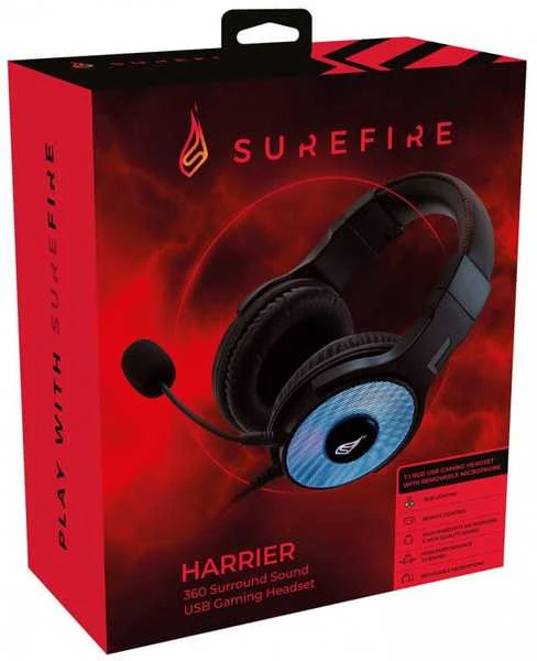 Ausinės Surefire Harrier 360 Juoda (48822)