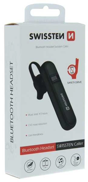 SWISSTEN Bluetooth headset caller/bluetooth Bluetooth handsfree ausinė, garsumo reguliavimas, juoda, bluetooth