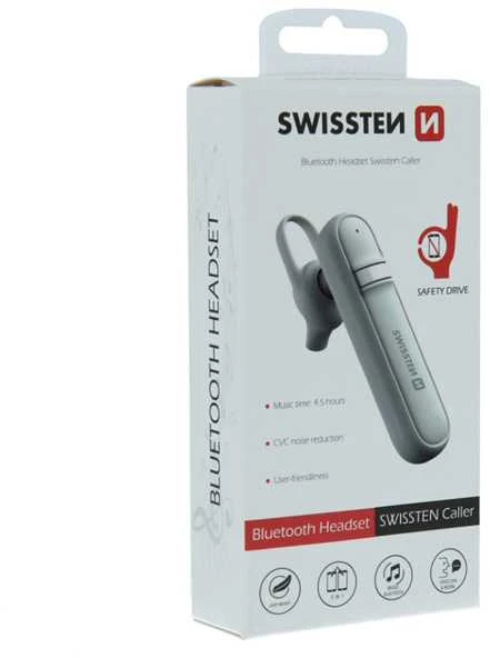 Swissten Bluetooth ausinės pokalbiams Caller - baltos