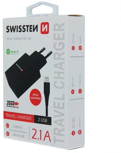 Swissten 2x USB-A įkroviklis (22058000)