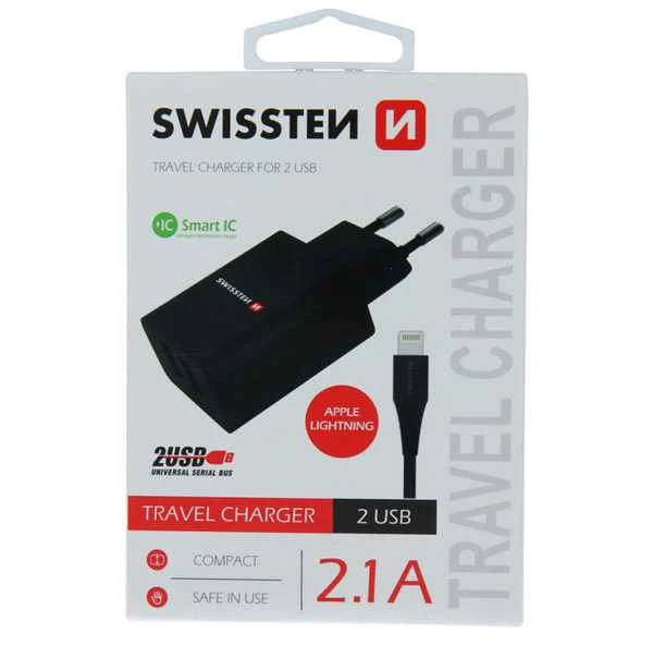 Swissten 2x USB-A įkroviklis (22058000)