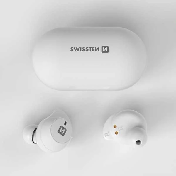 Ausinės Sourcing Swissten TWS Stone Buds Baltas (SW-SB-TWS-WH)