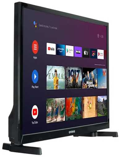 Televizorius Orava, LT-ANDR24 A01, 24", HD Ready 1366x768, 50/60 Hz, juoda, Android TV
