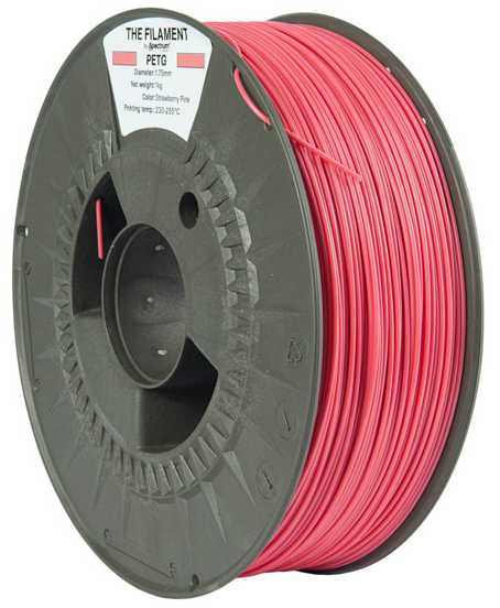 Spectrum The Filament PETG 1000g, braškių rožinės spalvos