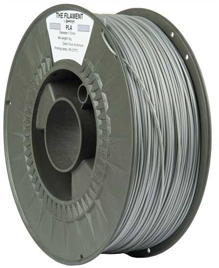 Spectrum 3D siūlas, PLA, 1,75 mm, 1000 g, TF-24006, sidabrinis aliuminis
