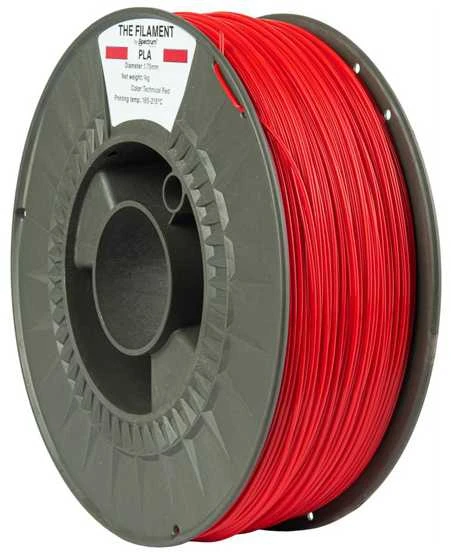 Spectrum PLA 1.75mm raudono plastiko ritė