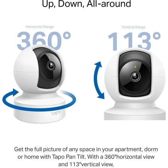 TP-LINK | Pan / Tilt Home Security Wi-Fi kamera | Tapo C212 | 3 MP | 4mm/F2.4 | H.264/H.265 | „Micro SD“, maks. 512 GB