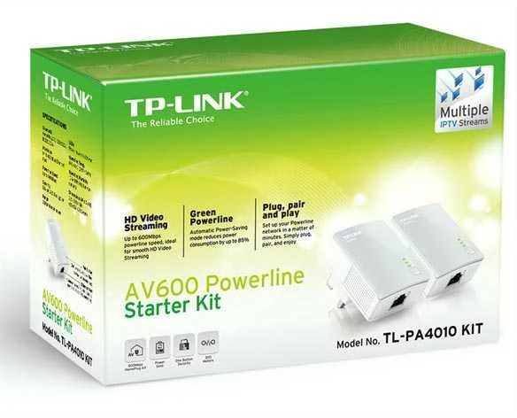 TP-LINK AV500 Nano Powerline Ethernet adapterio rinkinys, itin kompaktiškas dydis, 500 Mbps Powerline duomenų perdavimo sparta, 100 Mbps Fast Ethernet, HomePlug