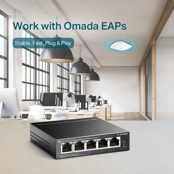 Šakotuvas TP-LINK | Jungiklis | TL-SF1005LP | Nevaldomas | Darbalaukis | 10/100 Mbps (RJ-45) jungtys kiekis 5 | Maitinimas per Ethernet (PoE) jungtys kiekis 4 | Maitinimo tipas Išorinis