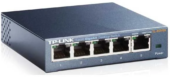Šakotuvas Komutatorius TP-LINK, 5-port, metalinis korpusas, juodas / TL-SG105