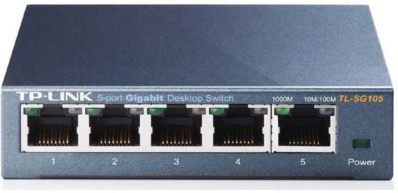 Šakotuvas Komutatorius TP-LINK, 5-port, metalinis korpusas, juodas / TL-SG105