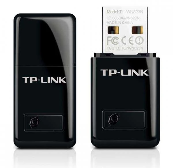 TP-LINK N300 WLAN Mini-USB adapteris, 2,4 GHz, 802.11b/g/n, QSS mygtukas, Autorun įrankis, palaiko Windows XP/Vista/7/8 ir MacOS