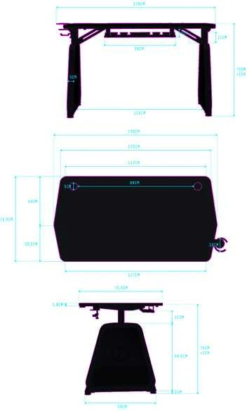 Žaidimų stalas Ultradesk Booster Gaming Desk, Glass LED RGB, Juodas