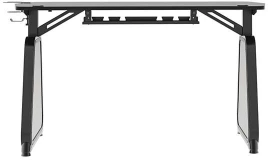 Žaidimų stalas Ultradesk Booster Gaming Desk, Glass LED RGB, Juodas