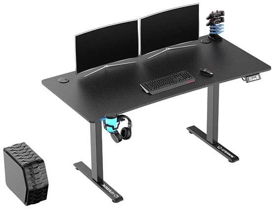 ULTRADESK LEVEL V2 žaidimų stalas, 140x68cm, 72-117cm, elektra reguliuojamas, be paminkštinimo