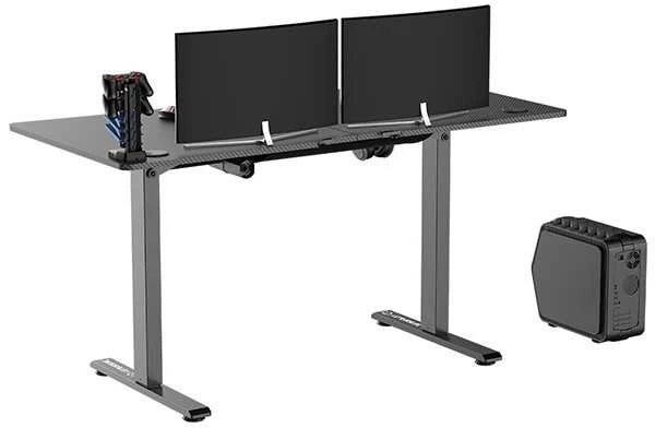 ULTRADESK LEVEL V2 žaidimų stalas, 140x68cm, 72-117cm, elektra reguliuojamas, be paminkštinimo