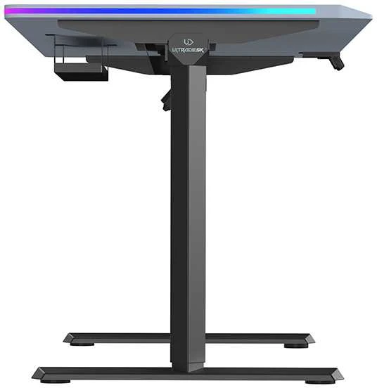ULTRADESK QUEST žaidimų stalas, 140x70cm, 72-120cm, juoda-kamuolys