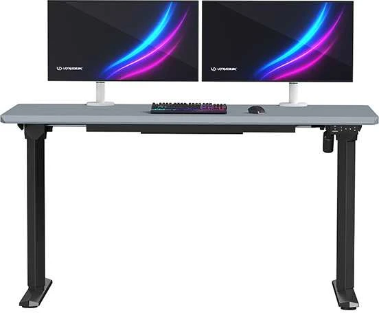 ULTRADESK QUEST žaidimų stalas, 140x70cm, 72-120cm, juoda-kamuolys