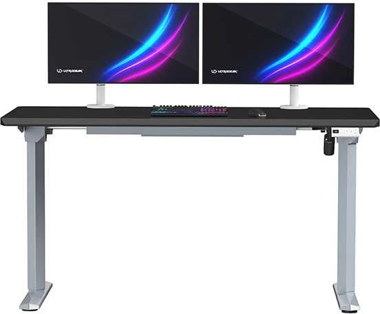 ULTRADESK QUEST žaidimų stalas, 140x70cm, 72-120cm, pilkai juodas