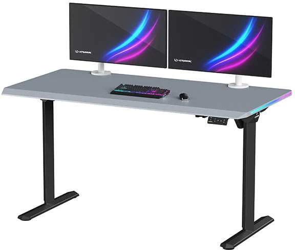 ULTRADESK QUEST žaidimų stalas, 140x70cm, 72-120cm, juoda-kamuolys