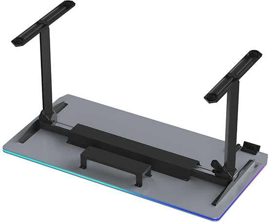 ULTRADESK QUEST žaidimų stalas, 140x70cm, 72-120cm, juoda-kamuolys