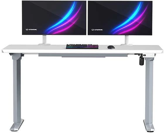 ULTRADESK QUEST žaidimų stalas, 140x70cm, 72-120cm, pilkai baltas