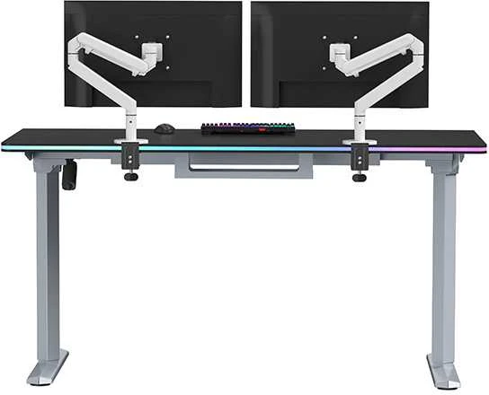 ULTRADESK QUEST žaidimų stalas, 140x70cm, 72-120cm, pilkai juodas