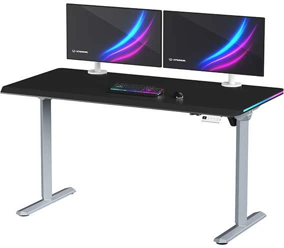 ULTRADESK QUEST žaidimų stalas, 140x70cm, 72-120cm, pilkai juodas