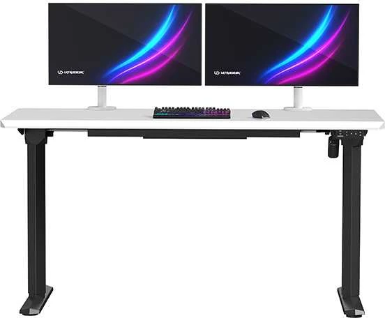 ULTRADESK QUEST žaidimų stalas, 140x70cm, 72-120cm, juoda-balta