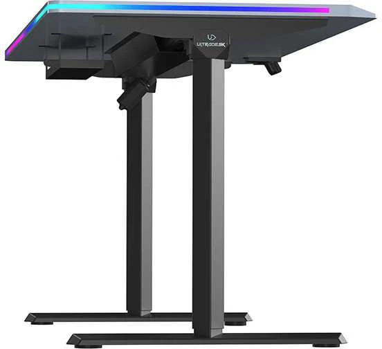 ULTRADESK QUEST žaidimų stalas, 140x70cm, 72-120cm, juoda-kamuolys