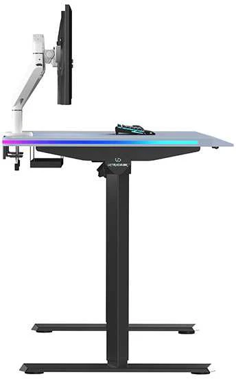 ULTRADESK QUEST žaidimų stalas, 140x70cm, 72-120cm, juoda-kamuolys