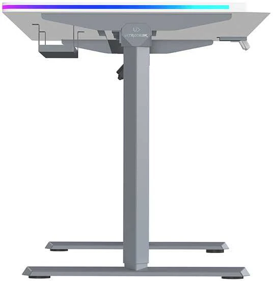 ULTRADESK QUEST žaidimų stalas, 140x70cm, 72-120cm, pilkai baltas